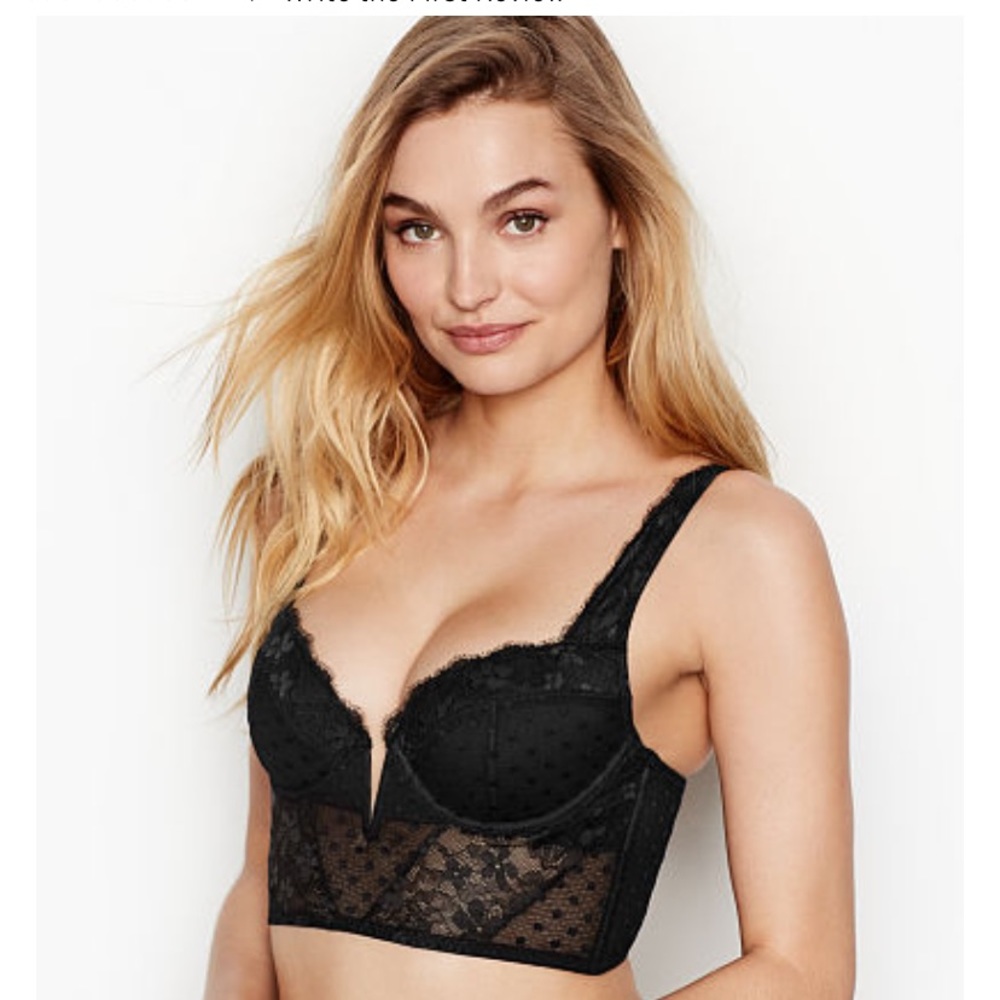 V Wire Long Line Demi Bra